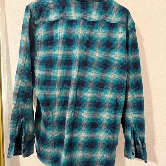 Levi's Teal and Navy Checkered Shirt - Picture 6 of 7